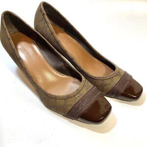 Vintage Etienne‎ Aigner Brown Slip-on Heel Pumps